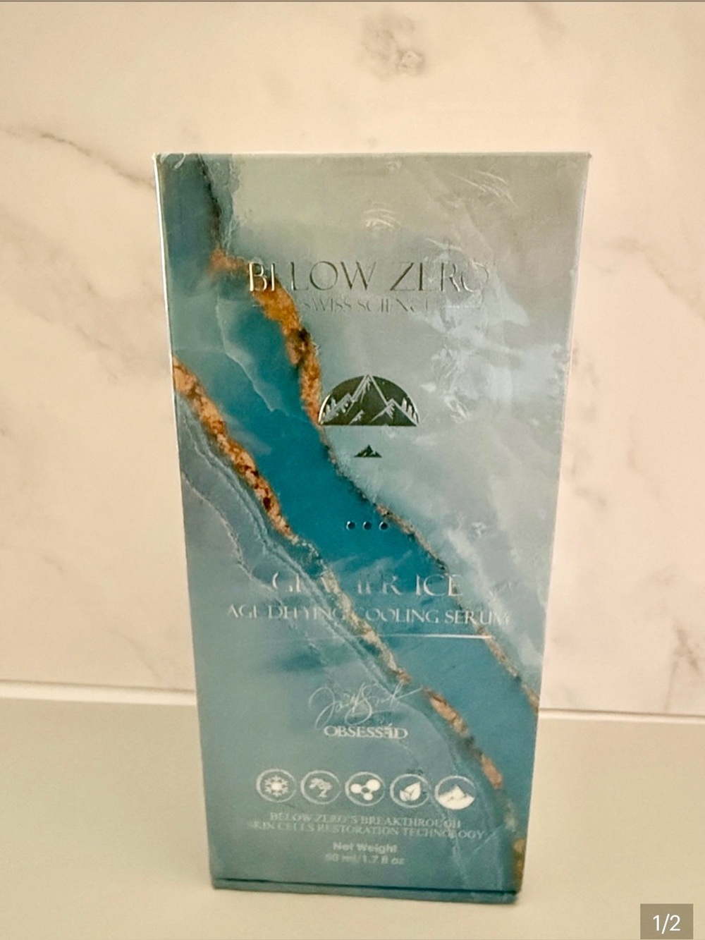 💎NEW SEALED BILLOW ZIRO Glacier Ice Age-Defying Cooling Serum Luxury Skincare✨